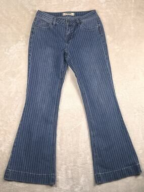 Rock & Roll Cowgirl Trouser Jeans Womens 28x32 Mid Rise Flare Western Bell